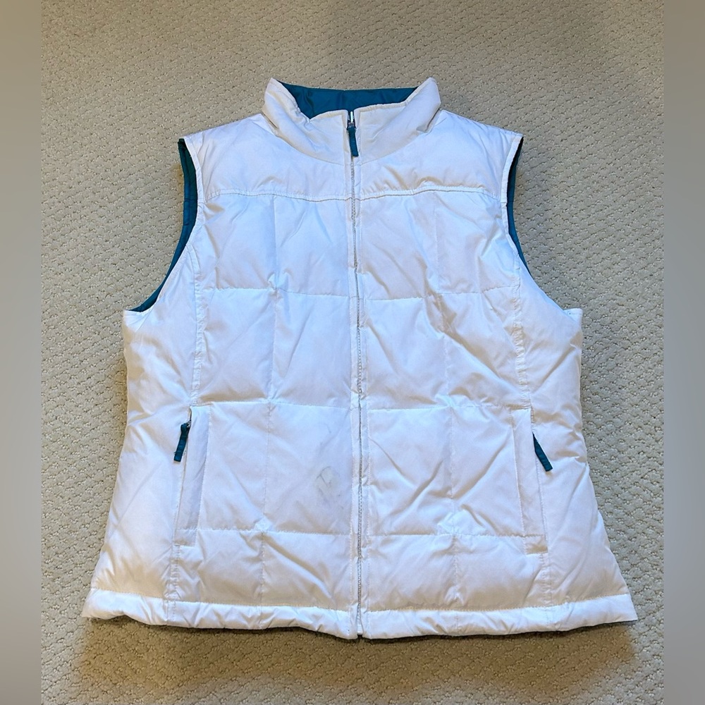 Women Context Reversible Puffer Vest Full Zip Size M